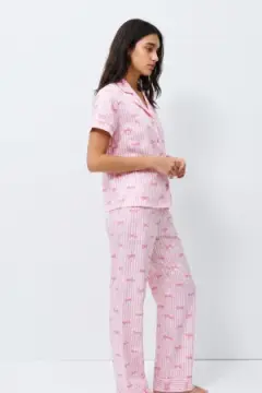 Standart Boy Elastanlı Pembe Pijama Takımı