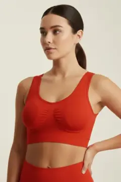 Toparlayıcı Sıkılaştırıcı Kalın Askılı Pedli Büstiyer 5040 Kırmızı