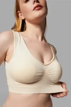 Göğüs Toparlayıcı Kalın Askılı Korse Büstiyer 5040 Bej