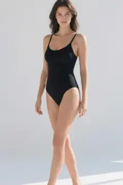 Kadın Poliamid Baskısız Sezonsuz SİYAH Body