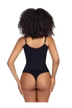 örme kumaş zıbın string model toparlayıcı body 9052 Siyah