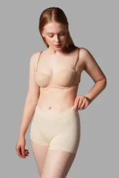KADIN BOXER Toparlayıcı İz Yapmayan Seamless Örme BOXER 2001 Bej