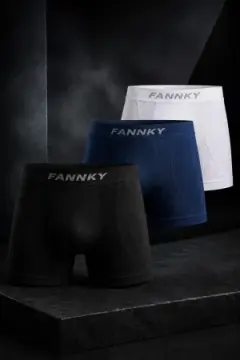 Erkek Rahat Esnek Seamless 3 Lü Boxer Çok Renkli