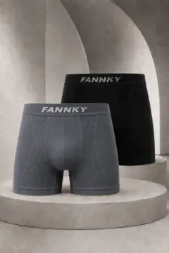 Erkek Casual Comfort Günlük 2 Li Boxer Bej