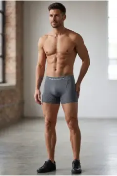 Erkek Trend Nefes Alan Relaxed Gri Boxer