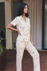 Viskon Karışım Homewear Çok Renkli Pijama Takımı