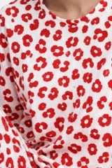 Kadın Comfort Esnek Kırmızı Pijama Takımı 4686