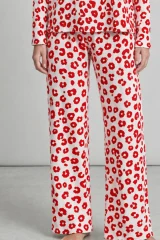 Kadın Comfort Esnek Kırmızı Pijama Takımı 4686