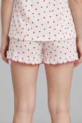 Kadın Şortu Rahat Ekru Pijama Takımı 4747