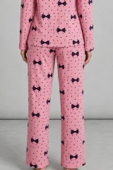 Kadın Uzun Kol Rahat Lila Pijama Takımı 4749