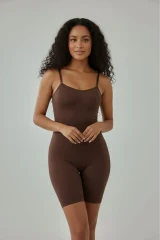 toparlayıcı sıkılaştırıcı tam boy korse 9050 Kahverengi