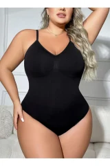 Seamless Zıbın Korse Çıtçıtlı Body 2 Beden İncelten Toparlayıcı Push Up Etkili Karın Bel Göbek Sıkılaştırıcı Kadın Body Korse 9051 Siyah