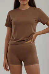 Toparlayıcı İz Yapmayan Seamless Örme BOXER 2001 Kahverengi