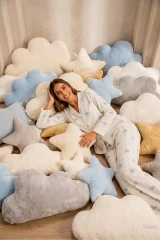Kadın Önden Düğmeli Uzun Kollu Alt Üst Beyaz Pijama Takımı