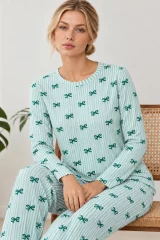 Kadın Comfort Esnek Yeşil Pijama Takımı 4801