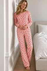 Kadın Comfort Casual Kırmızı Pijama Takımı