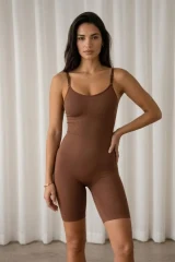 Kadın Bel & Basen Toparlayıcı Kahverengi Dar Body