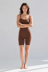 Kadın Bel Bacak Sıkılaştıran Kahverengi Full Body