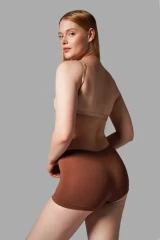 KADIN BOXER Toparlayıcı İz Yapmayan Seamless Örme BOXER 2001 Kahverengi