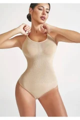 örme kumaş zıbın string model toparlayıcı body 9052 Bej
