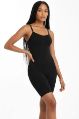 body yüksek bel tam boy 9050 Siyah