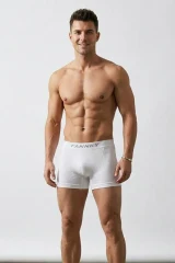 DİKİŞSİZ NEFES ALABİLEN RAHAT BOL KESİM ERKEK BOXER 2014 Beyaz