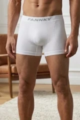 Erkek Rahat Esnek Seamless 2 Li Boxer Kahverengi