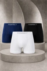 Erkek Casual Comfort Günlük 3 Lü Boxer Kahverengi