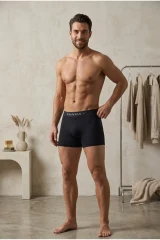 Erkek Casual Comfort Günlük 3 Lü Boxer Kahverengi