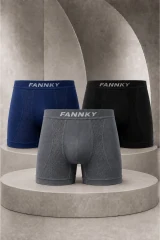 Erkek Casual Comfort Günlük 3 Lü Boxer Çok Renkli
