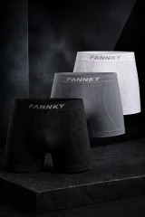 Erkek Rahat Esnek Seamless 3 Lü Boxer Ten