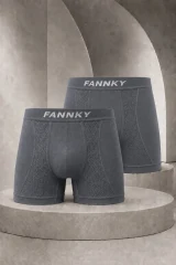 Erkek Casual Comfort Günlük 2 Li Gri Boxer