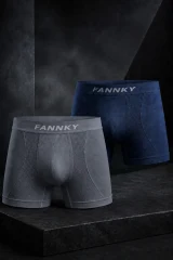 Erkek Rahat Esnek Seamless 2 Li Boxer Krem
