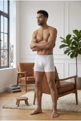 Erkek Rahat Esnek Seamless 2 Li Boxer Füme