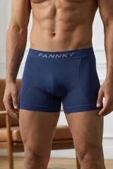 Erkek Rahat Esnek Seamless Lacivert Boxer