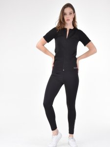 Fermuarlı Yarım Kollu Sauna Üst